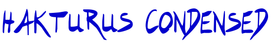 Hakturus Condensed 字体